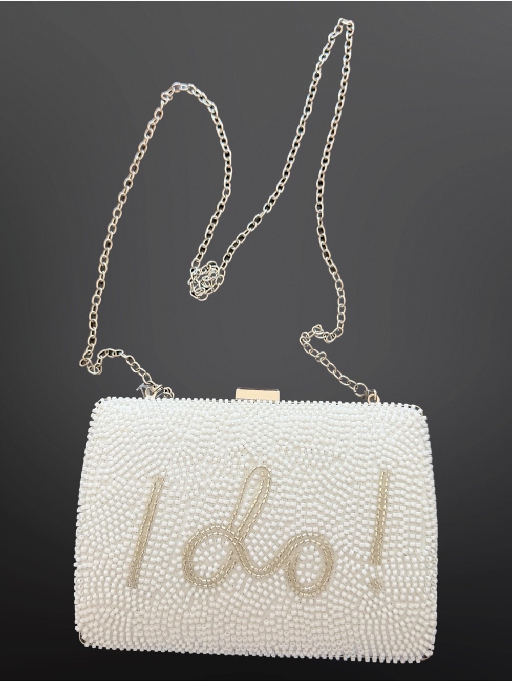 “I Do” Beaded Bridal Clutch 🤍✨
